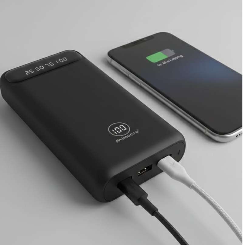 power bank 20000 mAh mimacro con display